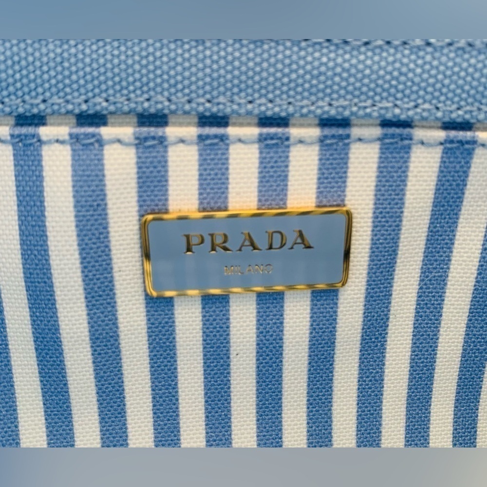 Prada Canapa Logo Tote - Beautiful Blue 🩵 - Picture 9 of 12